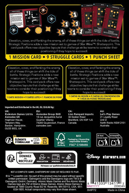 Asmodee | Star Wars: Shatterpoint Strategic Positions Mission Card Pack | Miniatures Game | Ages 14+ | 2 Players | 90 Minutes Playing Time