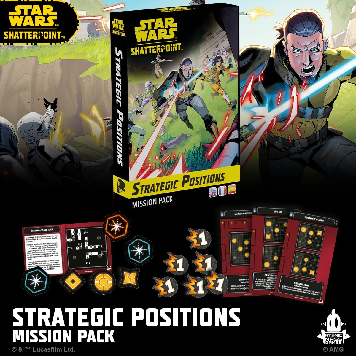 Asmodee | Star Wars: Shatterpoint Strategic Positions Mission Card Pack | Miniatures Game | Ages 14+ | 2 Players | 90 Minutes Playing Time