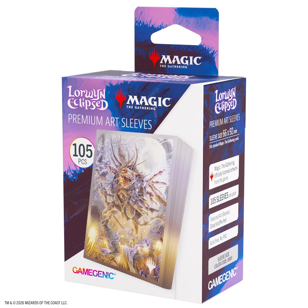 Gamegenic MTG Lorwyn Eclipsed Sleeves Auntie Ool Cursewretch, Game Accessory, Full Color Printed Cases Textured Finish, Multilingual