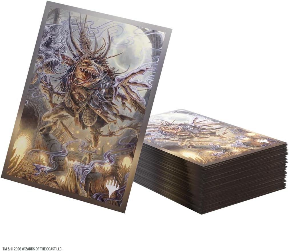Gamegenic MTG Lorwyn Eclipsed Sleeves Auntie Ool Cursewretch, Game Accessory, Full Color Printed Cases Textured Finish, Multilingual
