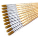 Major Brushes Golden Nylon Round Brushes Size 18 - Set of 10