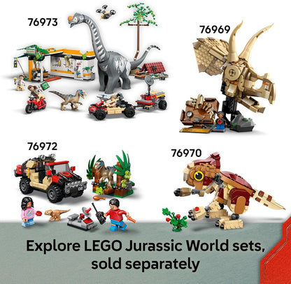 LEGO Jurassic World Spinosaurus & Quetzalcoatlus Air Mission Toy - incl. 2 Dinosaur Figures, Truck & Helicopter Toys plus 4 Minifigures - Dino Gift for 8+ Year Old Boys & Girls - 76976