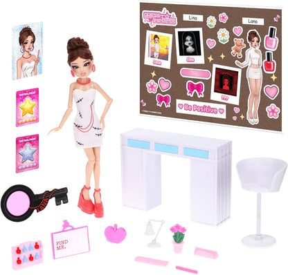 Dress To Impress — Lana Deluxe Fashion Doll Set — Series 1 Wave 1, Red, Pink
