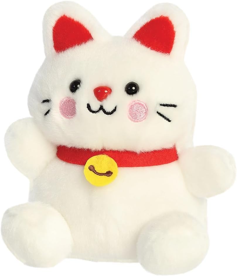 AURORA 34170, Palm Pals Kota Lucky Cat, 13cm, Soft Toy, White