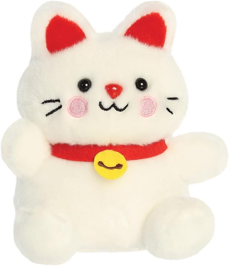 AURORA 34170, Palm Pals Kota Lucky Cat, 13cm, Soft Toy, White