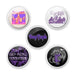 Deep Purple Official Button Badge Set, 5 x 25mm Badges