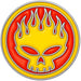 The Offspring Skull Logo Badge (One Size) (Red/Yellow