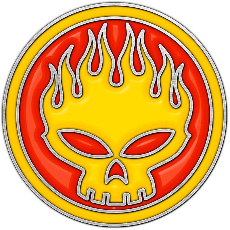 The Offspring Skull Logo Badge (One Size) (Red/Yellow