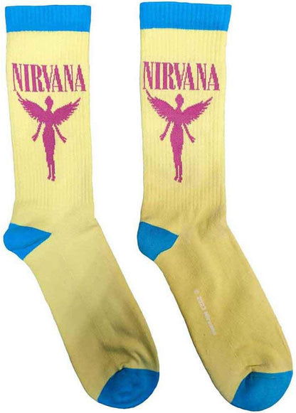 Nirvana Angelic Band Logo Terry Socks One Size
