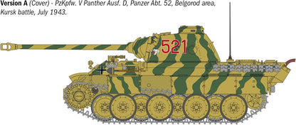 Italeri 90290 Pcs. Kpfw. V Panther Ausf. D, 1:35 Scale, Plastic Model Kit/Model Assembly