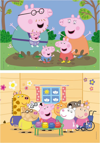 Educa - Peppa Pig | Set of 2 Children's Puzzles with 48 Pieces. Approximate Assembled Size: 28 x 20 cm. Composed of Large Pieces Perfectly Finished. From 4 years (20327
