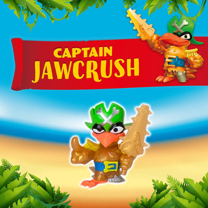 PIRATIX King Croc - Articulated crocodile that captures Piratix and carries a treasure chest. Contains 1 crocodile, 3 treasure coins, 1 exclusive Piratix and 1 accessory
