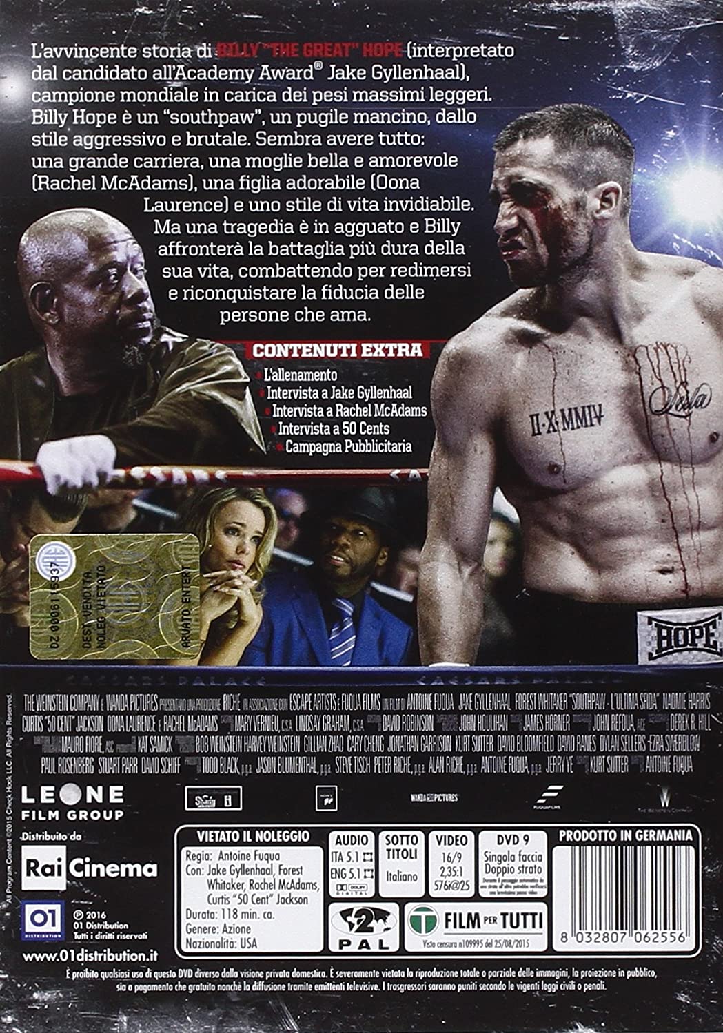 southpaw DVD Italian Import