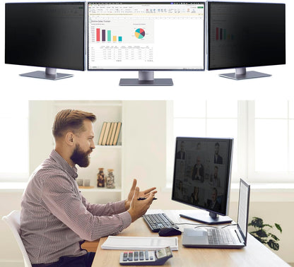 StarTech Computer Monitor Privacy Screen for 32" 16:9 Widescreen Display, Hanging Acrylic Filter, Blue Light Screen Protector, TAA Compliant