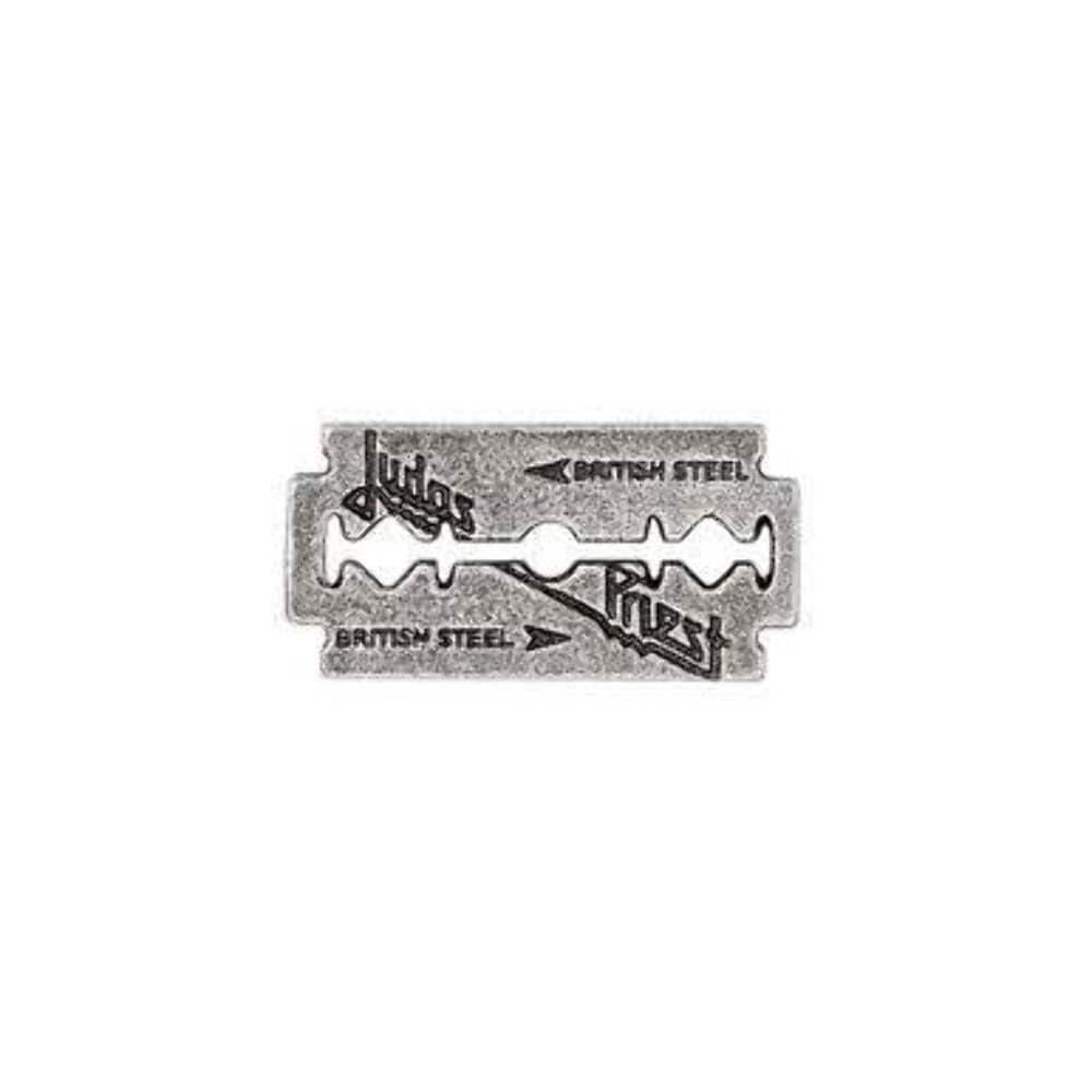 Judas Priest Logo None Pin Silver Ribbon Merch, Bands Standard silver colours