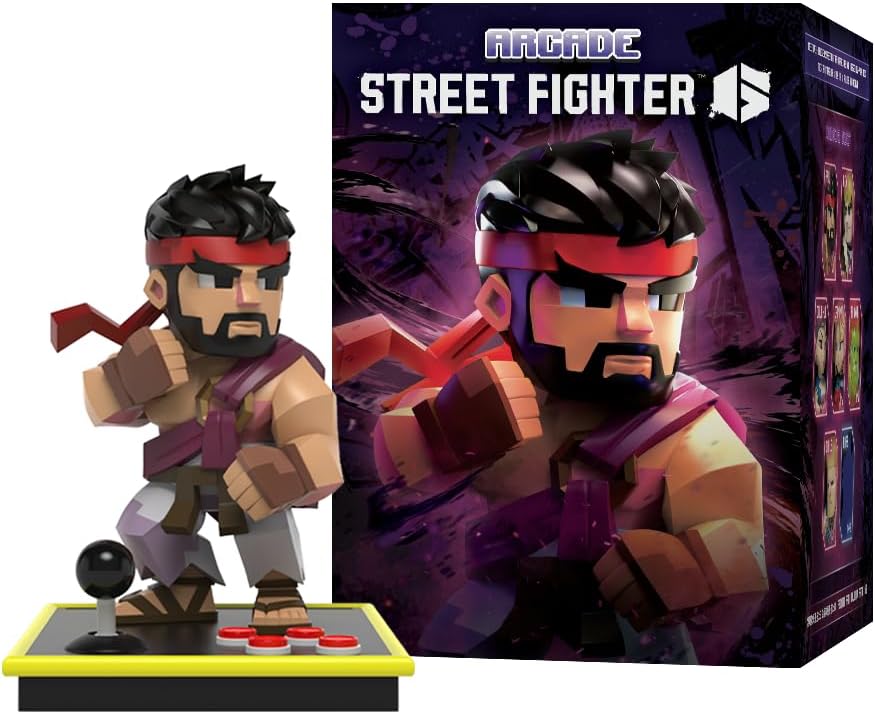 Mighty Jaxx Arcade: Capcom Street Fighter Series | Sealed Tray of 6 - Contains No Duplicates | Blind Box Collectible Figurines