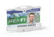 Durable Eco-Friendly ID Card Badge Holder - Grey - Recycled Plastic & Blue Angel Certified - Holds 1 ID Security Pass - Pack of 10