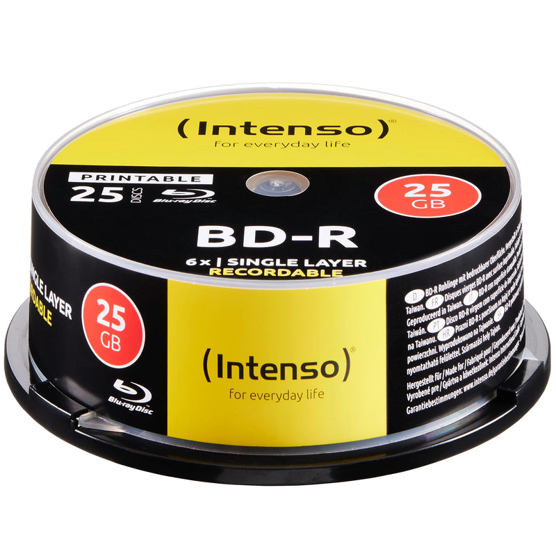 Blu-Ray, 25 GB stampabile, mandrino da 25