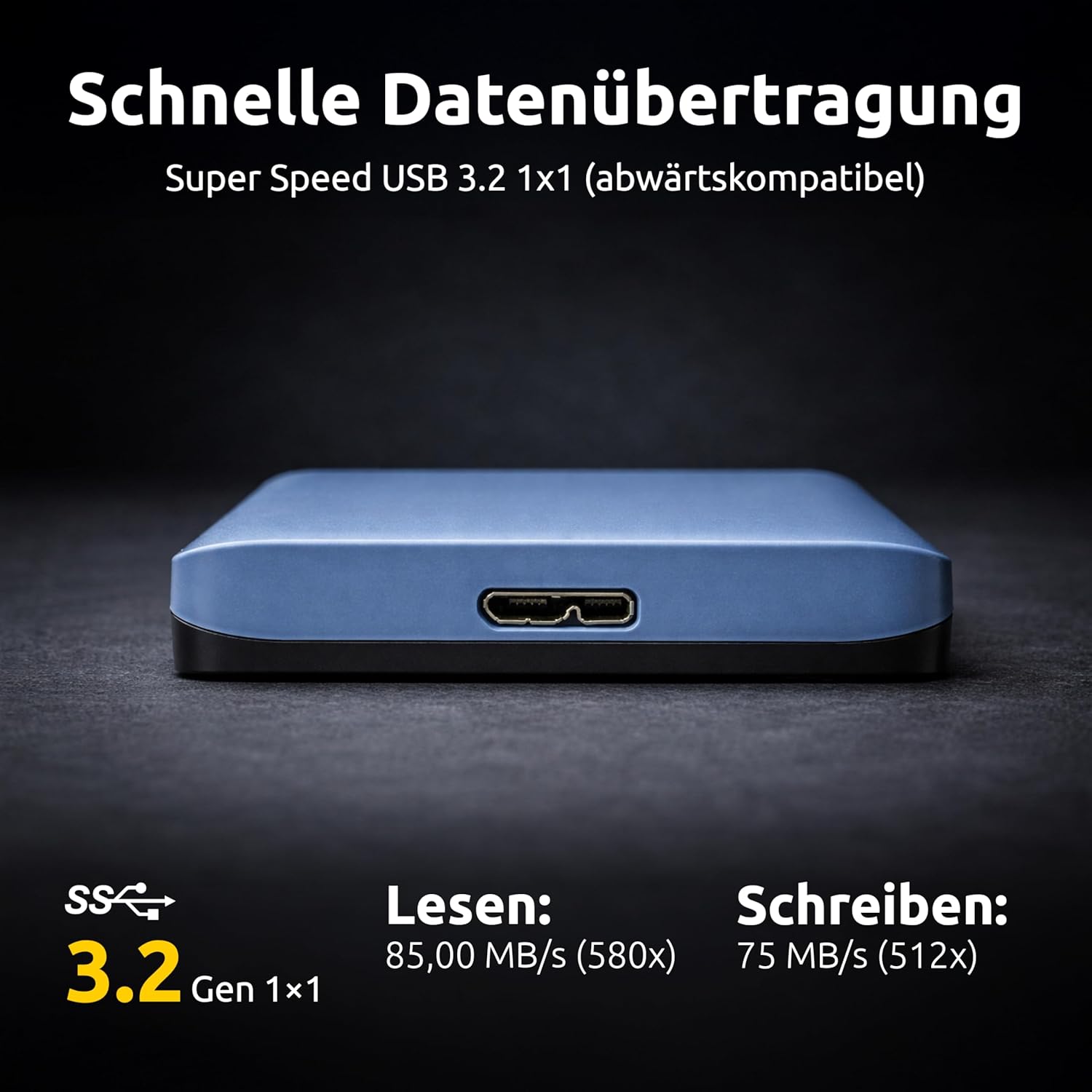 Portable Hdd 3.2 2Tb 2.5`` Blue