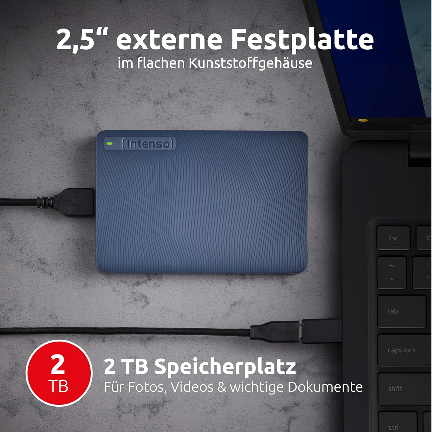 Portable Hdd 3.2 2Tb 2.5`` Blue