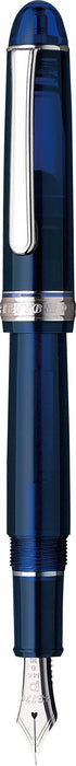 PLATINUM Japanese Fountain Pen #3776 Century Rhodium Chartres Blue B/Blue / 0.44-0.54 mm/Handmade / 14K Gold Nib/with Gift Box/Fountain Pen