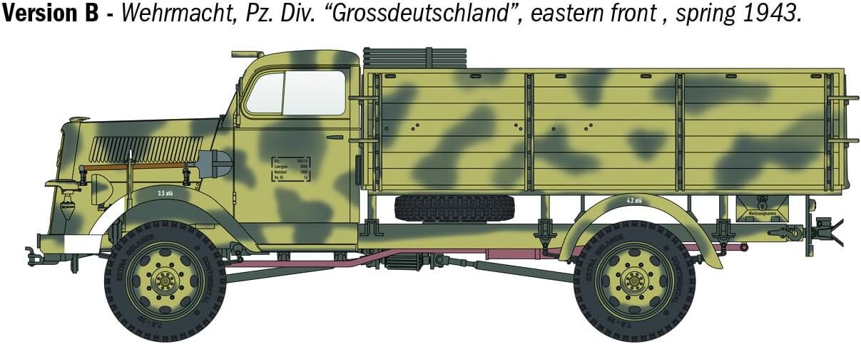 IT6760 IT6760 1/35 WW2 German Kfz305 Opel Blitz Type A 4x4 Military Truck Plastic Model
