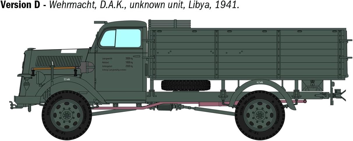 IT6760 IT6760 1/35 WW2 German Kfz305 Opel Blitz Type A 4x4 Military Truck Plastic Model