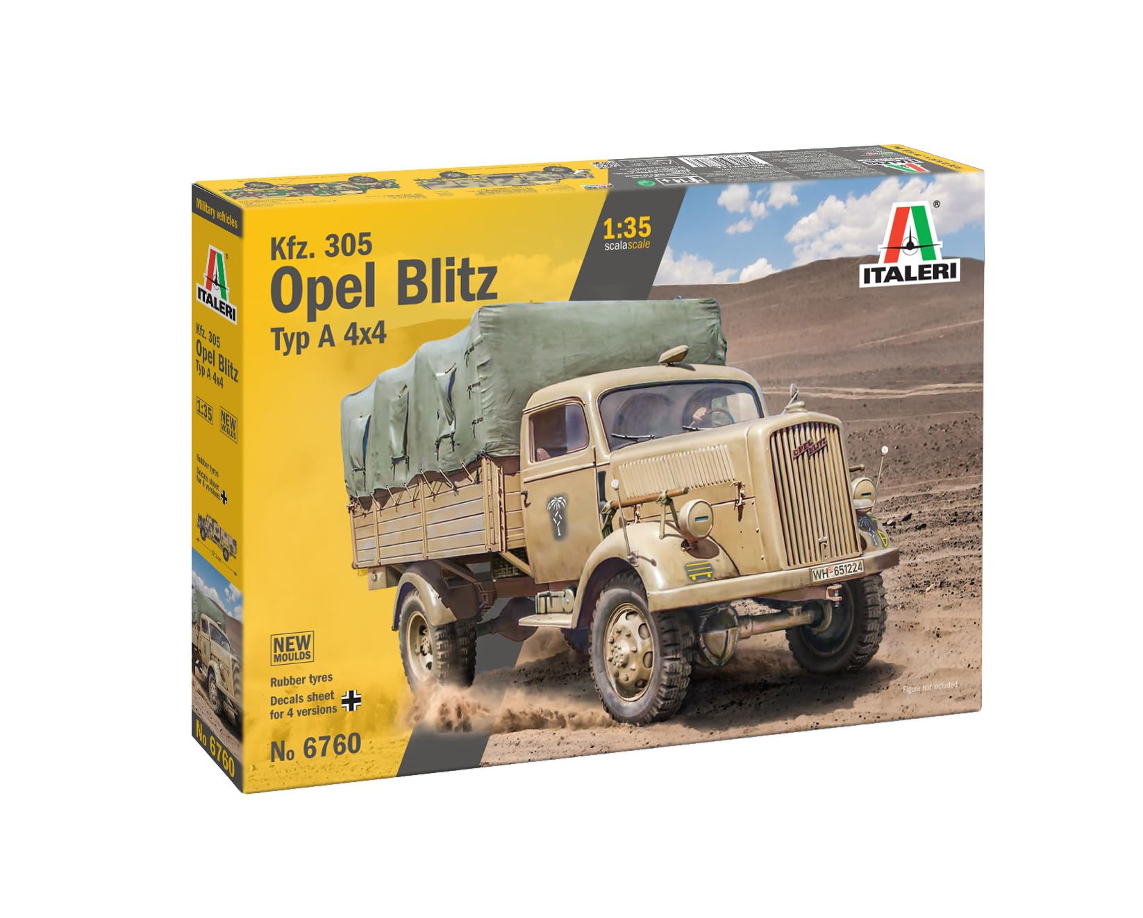 IT6760 IT6760 1/35 WW2 German Kfz305 Opel Blitz Type A 4x4 Military Truck Plastic Model
