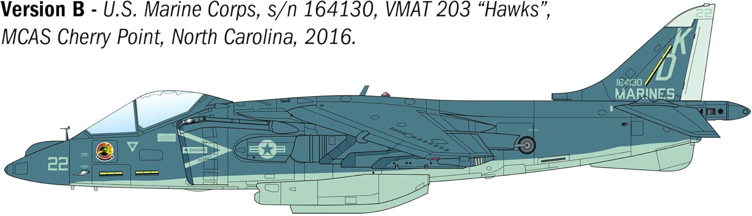 Italeri IT90193 1/72 US Marine Corps AV-8B Harrier II Plastic Model