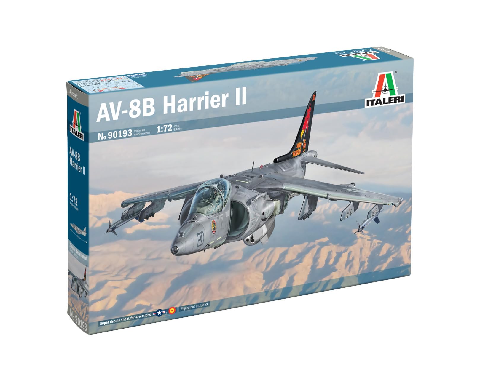 Italeri IT90193 1/72 US Marine Corps AV-8B Harrier II Plastic Model