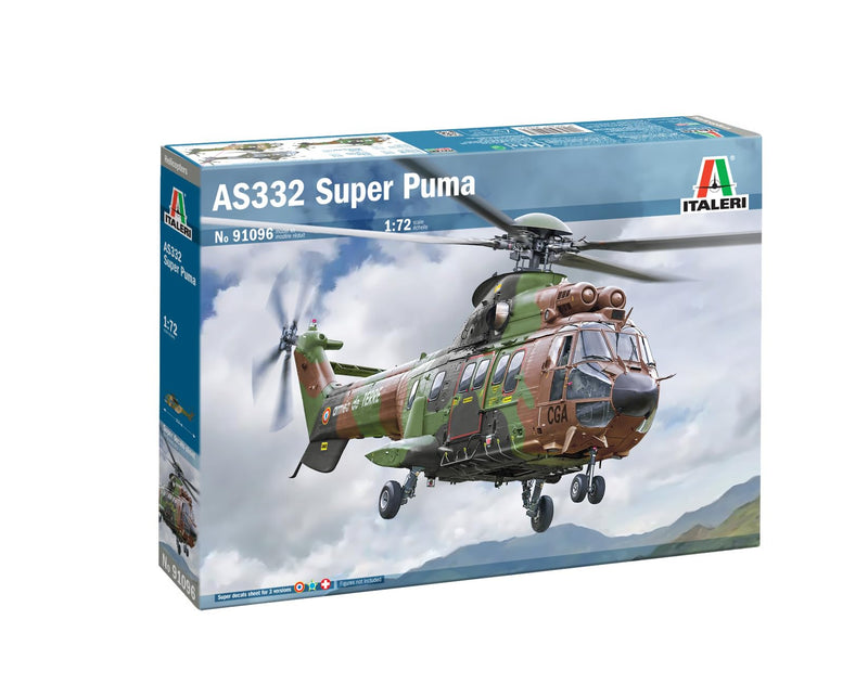 Italeri IT91096 1/72 AS332 Super Puma Helicopter Plastic Model