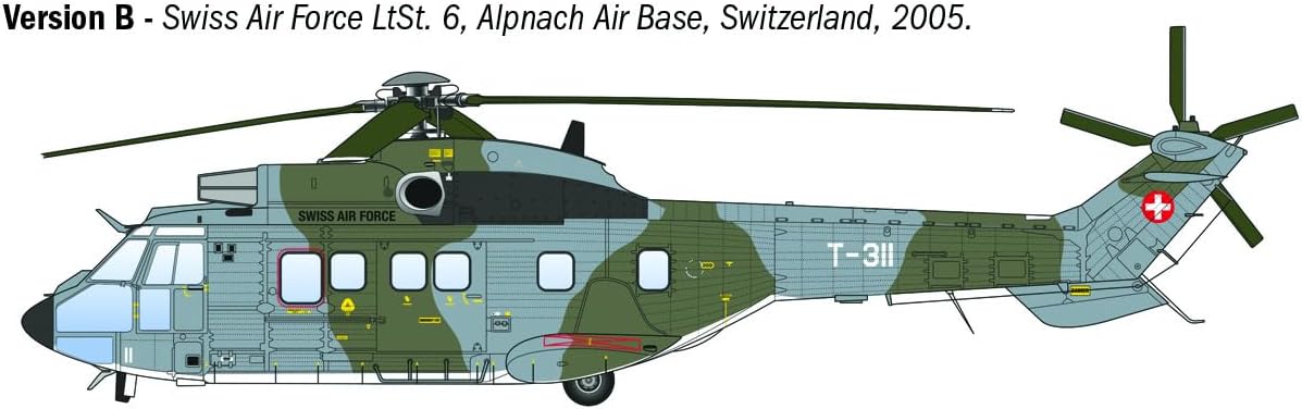 Italeri IT91096 1/72 AS332 Super Puma Plastic Model Helicopter