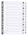 Exacompta - Ref MWD1-12Z - Mylar Printed Indices - For Use WithA4 Documents, Pre-Punched, 160gsm White Card with Reinforced Plastic Tabs, FSC-Certified - 12-Part Dividers (1-12