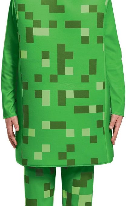 Disguise Deluxe Creeper Minecraft Costume For Kids, Halloween Costumes For Kids Available In Sizes S, M and L