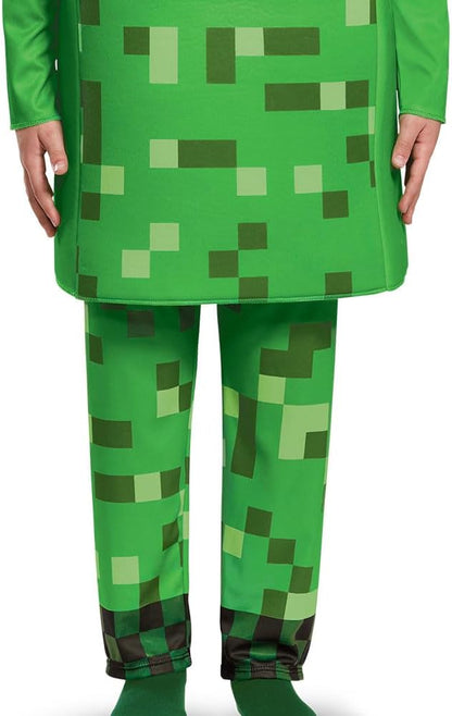 Disguise Deluxe Creeper Minecraft Costume For Kids, Halloween Costumes For Kids Available In Sizes S, M and