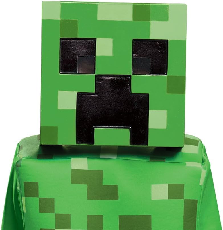 Disguise Deluxe Creeper Minecraft Costume For Kids, Halloween Costumes For Kids Available In Sizes S, M and