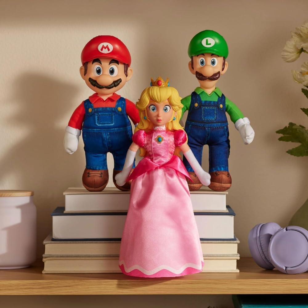 „Super Mario Galaxy“-Film: Prinzessin Peach – Jumbo-Plüschtier, 23 cm, offiziell lizenziert von Jakks Pacific, Plüschtier mit geformtem Roto-Kopf, Nintendo-Sammlerstück, ab 3 Jahren