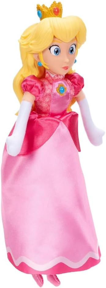 „Super Mario Galaxy“-Film: Prinzessin Peach – Jumbo-Plüschtier, 23 cm, offiziell lizenziert von Jakks Pacific, Plüschtier mit geformtem Roto-Kopf, Nintendo-Sammlerstück, ab 3 Jahren