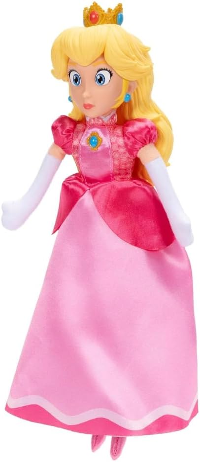 „Super Mario Galaxy“-Film: Prinzessin Peach – Jumbo-Plüschtier, 23 cm, offiziell lizenziert von Jakks Pacific, Plüschtier mit geformtem Roto-Kopf, Nintendo-Sammlerstück, ab 3 Jahren