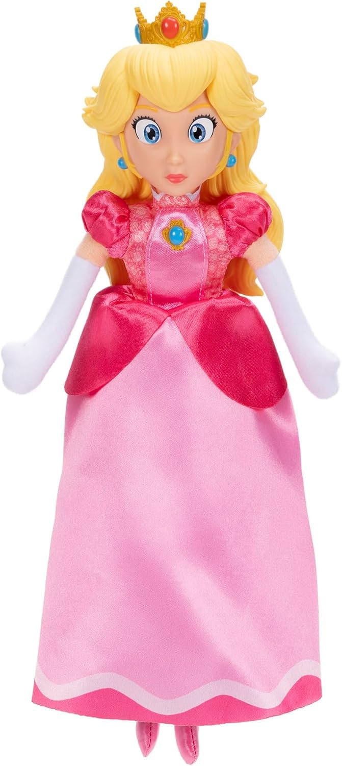„Super Mario Galaxy“-Film: Prinzessin Peach – Jumbo-Plüschtier, 23 cm, offiziell lizenziert von Jakks Pacific, Plüschtier mit geformtem Roto-Kopf, Nintendo-Sammlerstück, ab 3 Jahren