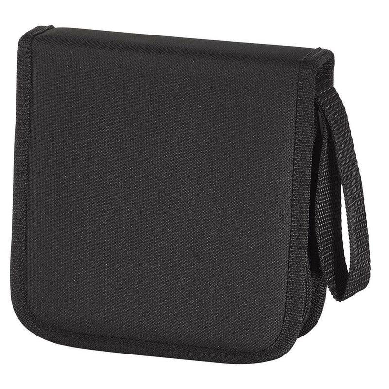 Hama CD Wallet for 32 Discs | CD/DVD/Blu-Ray | Folder for Storage, Space-Saving for The Office, Car and at Home | Black
