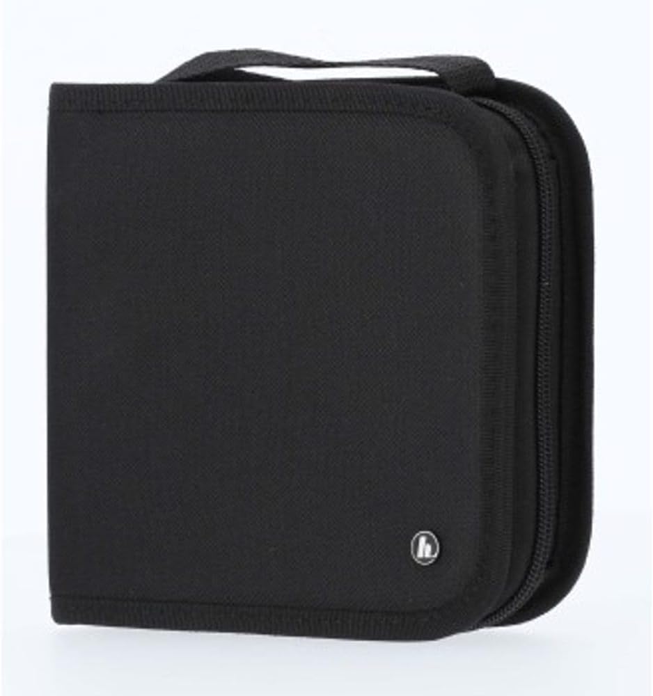Hama CD Wallet for 32 Discs | CD/DVD/Blu-Ray | Folder for Storage, Space-Saving for The Office, Car and at Home | Black