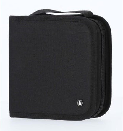 Hama CD Wallet for 32 Discs | CD/DVD/Blu-Ray | Folder for Storage, Space-Saving for The Office, Car and at Home | Black