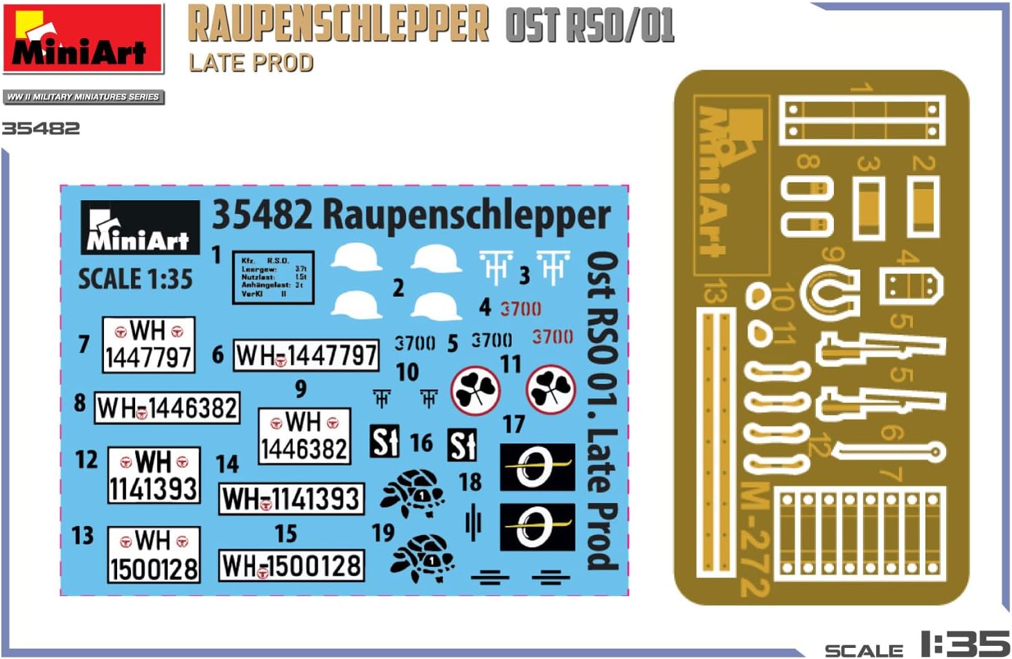 Miniart 1:35 Raupenschlepper Ost RSO/01. Late Prod
