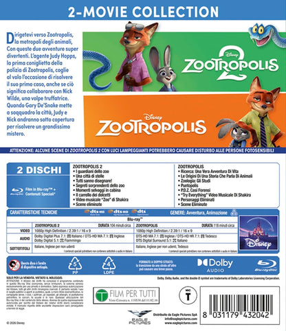 Zootropolis 1-2 (2 Blu-Ray) - (Italian Import)