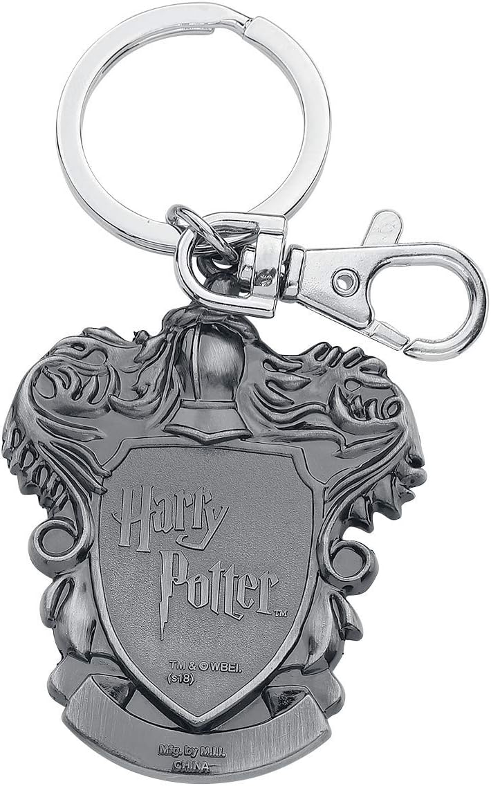 Monogram Harry Potter Ravenclaw School Crest Pewter Keychain, Silver