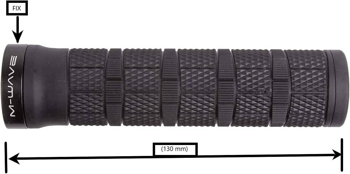 M-Wave Cloud Slick Fix 6 Bike Grip Comfort Grip Easy Fit 130mm Length Black