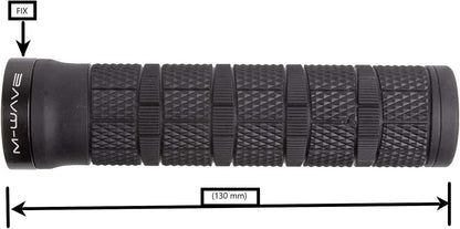M-Wave Cloud Slick Fix 6 Bike Grip Comfort Grip Easy Fit 130mm Length Black