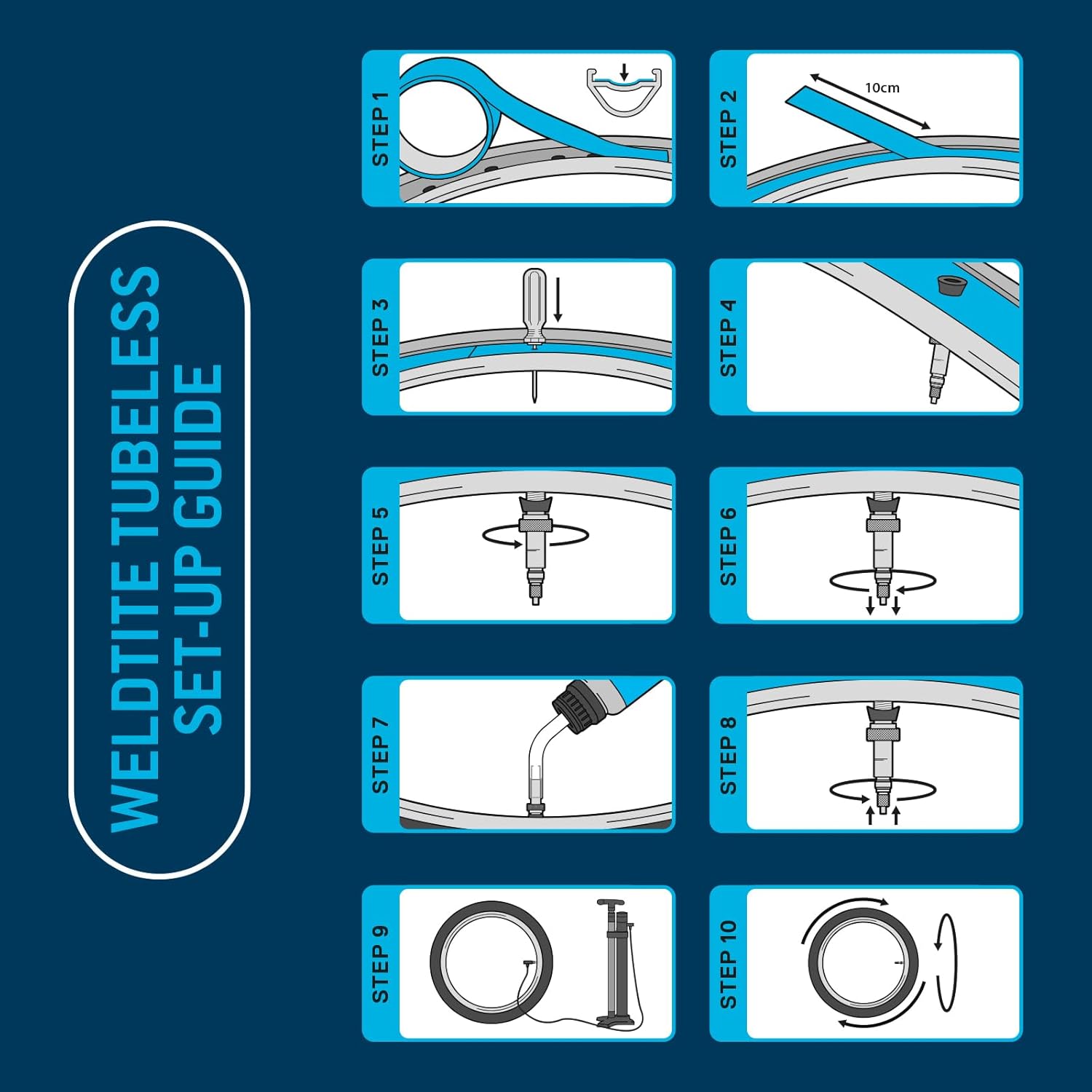 WELDTITE Tubeless Tyre Repair Kits and Sealant for Bikes