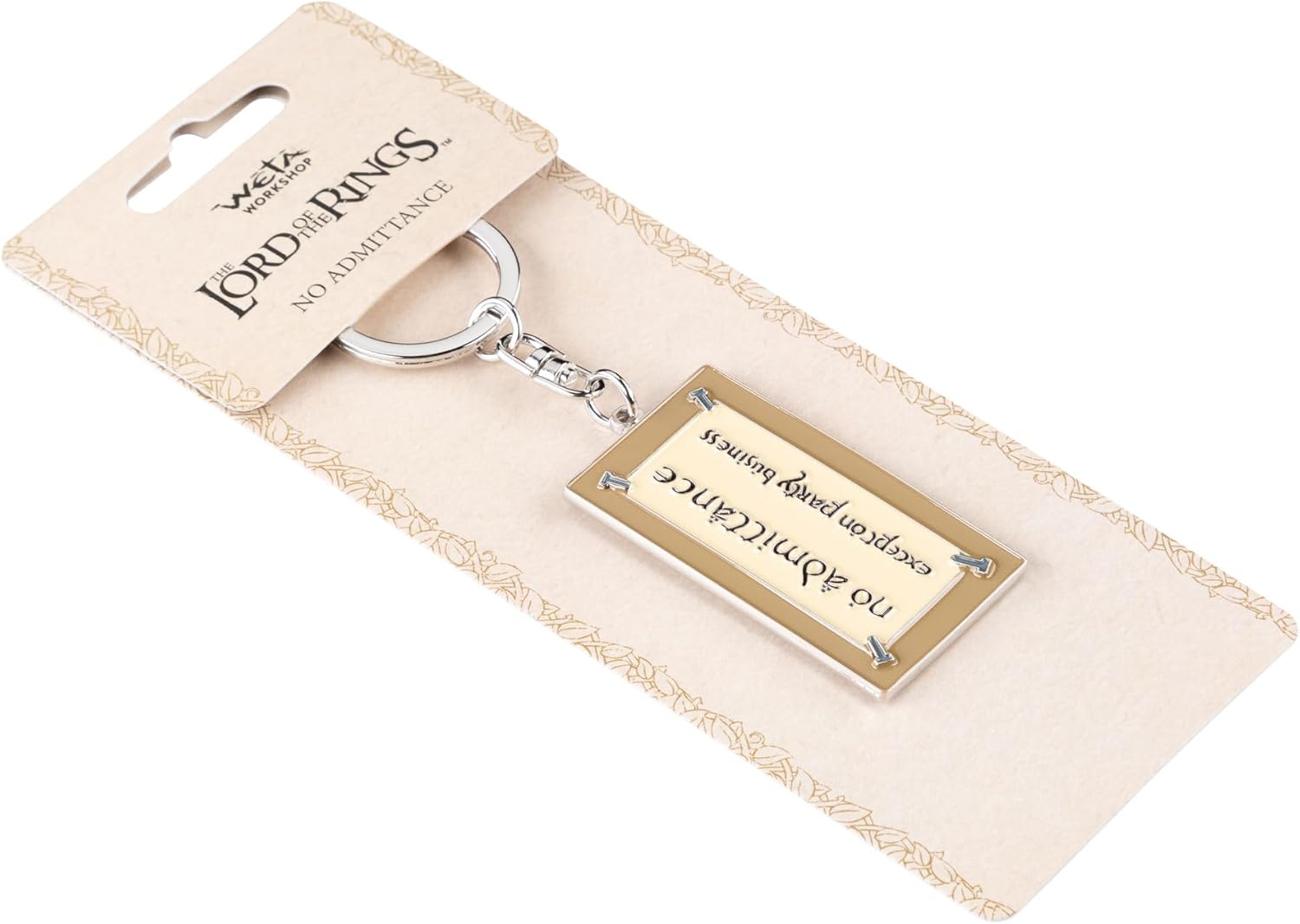 Weta Workshop No Admittance Sign Enamel Keyring